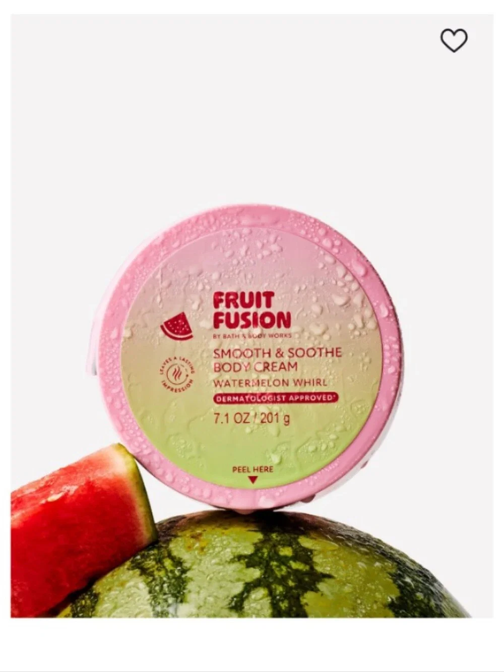 🍉Bath & Body Works Fruit Fusion Watermelon Whirl Body Cream - Pink & Green🍉